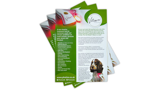 FREE Photizo Vetcare Flyers (pack of 25) for Photizo Listed Practitioners